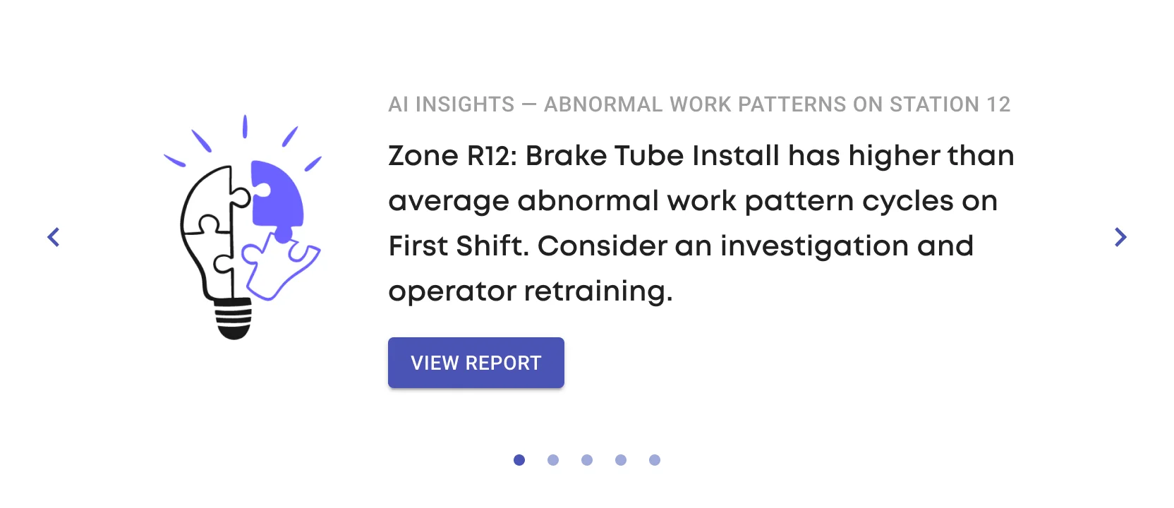AI anomaly detection alert showing deviation from standard work